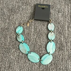 Style & co blue green shell tower necklace